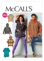 6603 MCCALLS OVERSIZE BOXY PULLOVER TOP  SLEEVES /HOOD OR NOT PATTERN 4-14